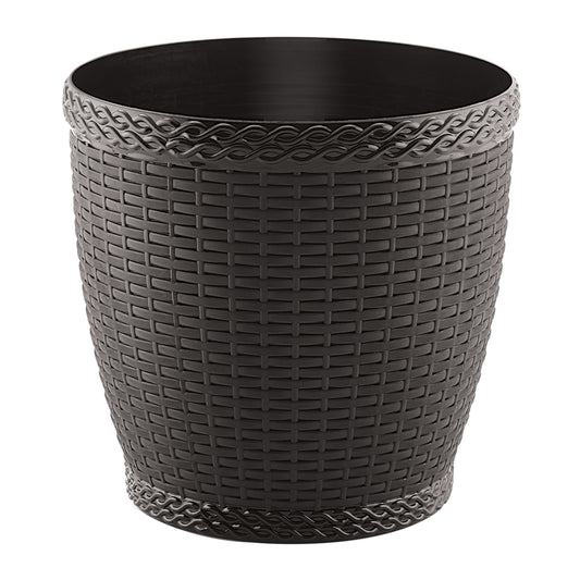 Rajesh Heritage Plastic Planter Pot - Black - 1 U
