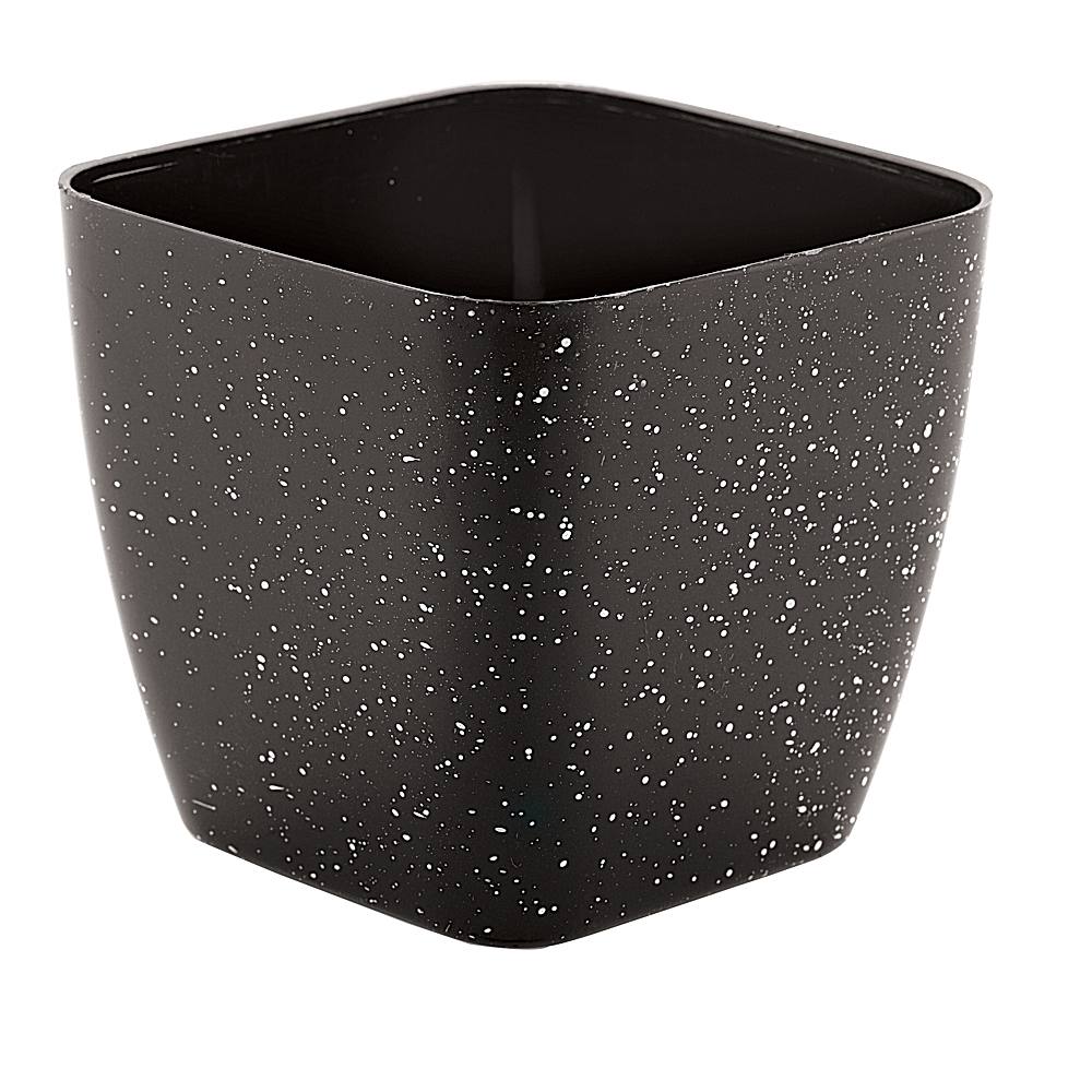 Rajesh Sterling Plastic Planter Pot (03) - Black - 1 U