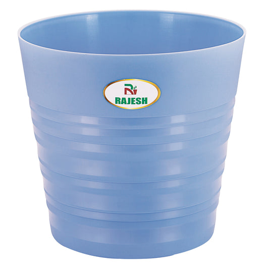 Rajesh Cherry Plastic Planter Pot (02) - Blue - 1 U