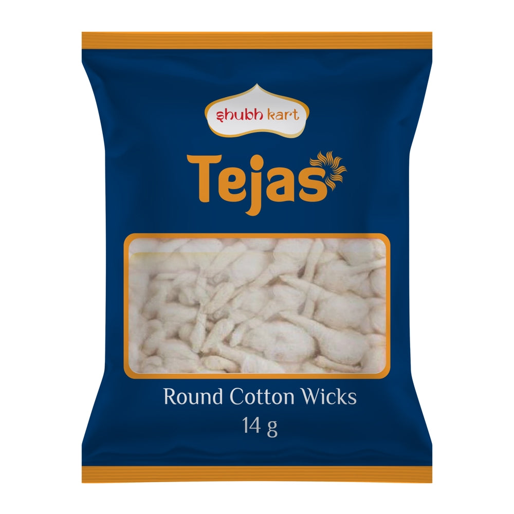 Shubhkart Tejas Round Cotton Wicks - 14 g