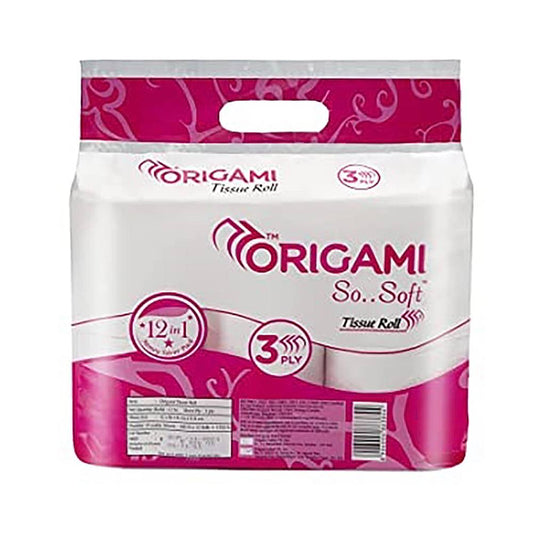 Origami 3 Ply Tissue Roll - 12 U