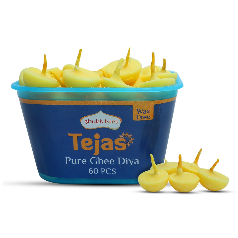 Shubhkart Tejas Pure Ghee Diya Wick - 60 U