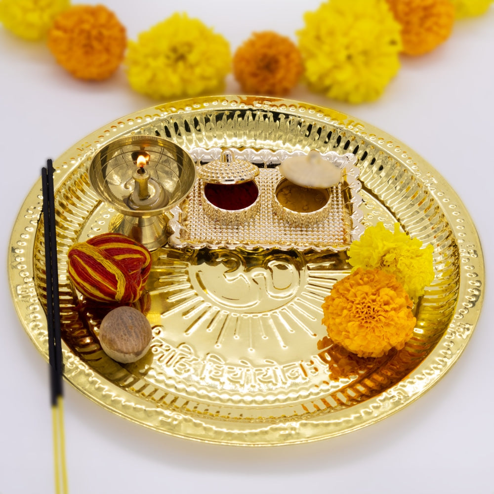 Brass Pooja Plate No.10 - 1 U