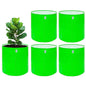 Anandi Green's HDPE Round Plant Grow Bag 260 GSM - 15x15 Inch (Green) Set of 5 - 1 U