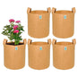 Anandi Green's Fabric Plant Grow Bag 400 GSM - 9 x 9 Inch (Camel) Set of 5 - 1 U