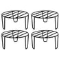 Anandi Green's Farming Iron Round Stand (Black) - Set of 4 - 1 U