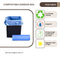 Ecosac Compostable Blue Garbage Bag - 24x32 Inches (10 Bags) - 1 U