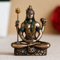eCraftIndia Brown Resin Meditating Lord Shiva Statue - 1 Unit