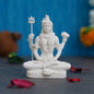 eCraftIndia White Resin Meditating Lord Shiva Statue - 1 Unit