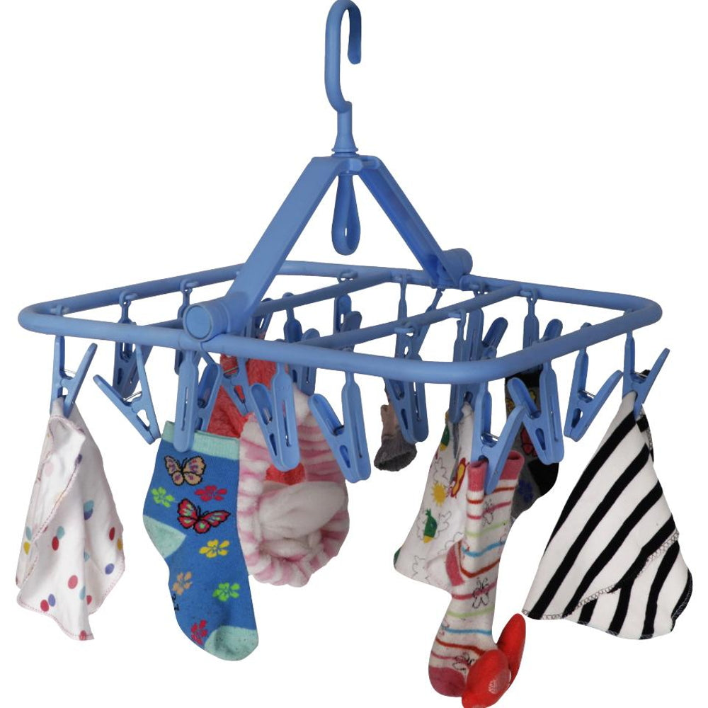 Happy Family Square Easy Cloth Drying- 20 Clips (Blue) - 1 U