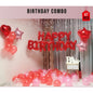 Manovedant Happy Birthday Decoration Kit - Red & Pink - 47 U