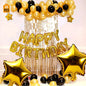 Manovedant Happy Birthday Decoration Kit with Curtains -Gold - 46 U