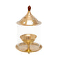 Shubhkart Nitya Brass Diya With Borosilicate Glass - 251 gms - 1 U