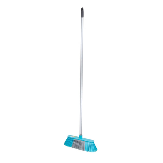 Gebi Push Broom With 120 cm Metal Handle (Turquoise Blue & Grey) - 1 U