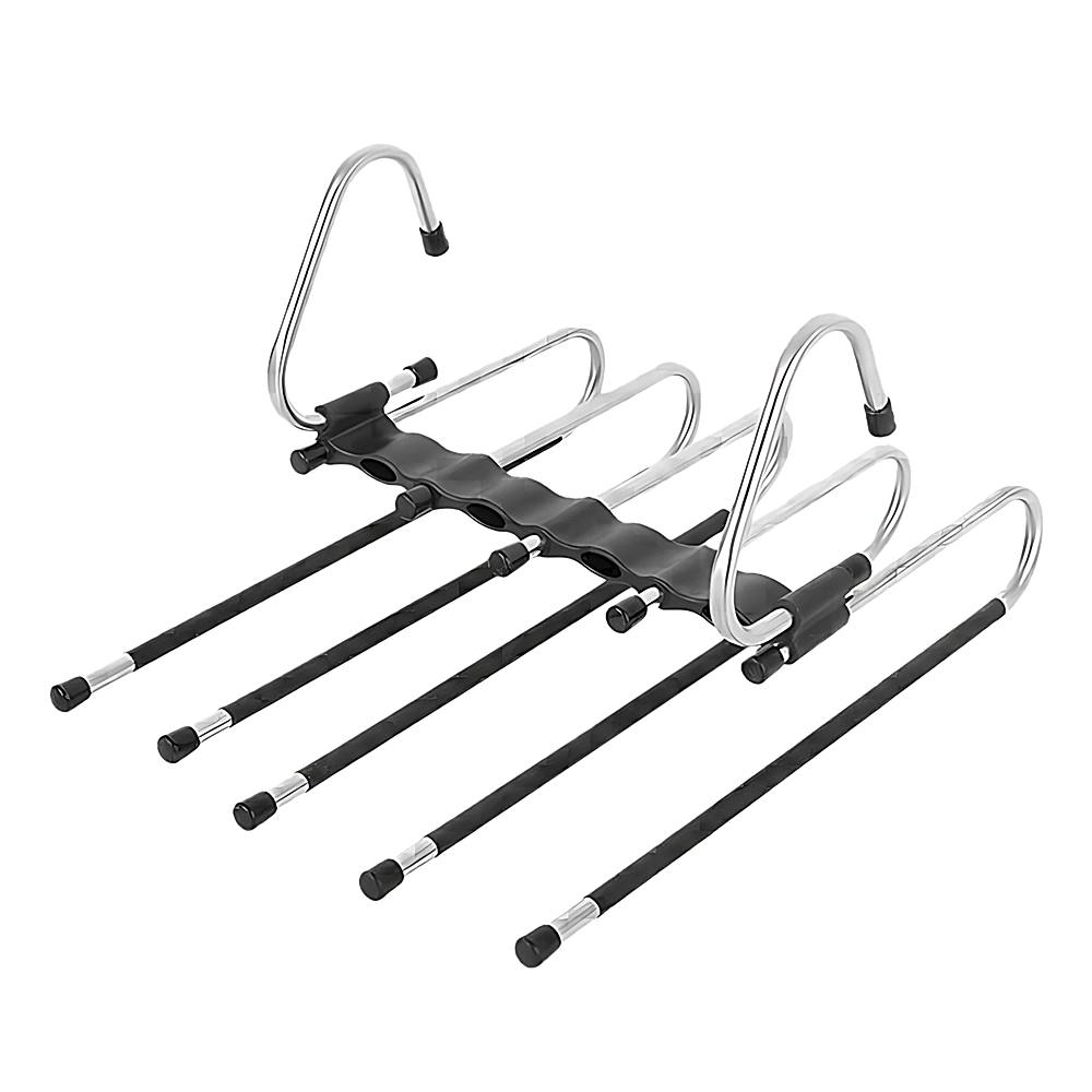 Soros Stainless Steel 5 In 1 Multi Layer Hanger - Black - 1 Unit