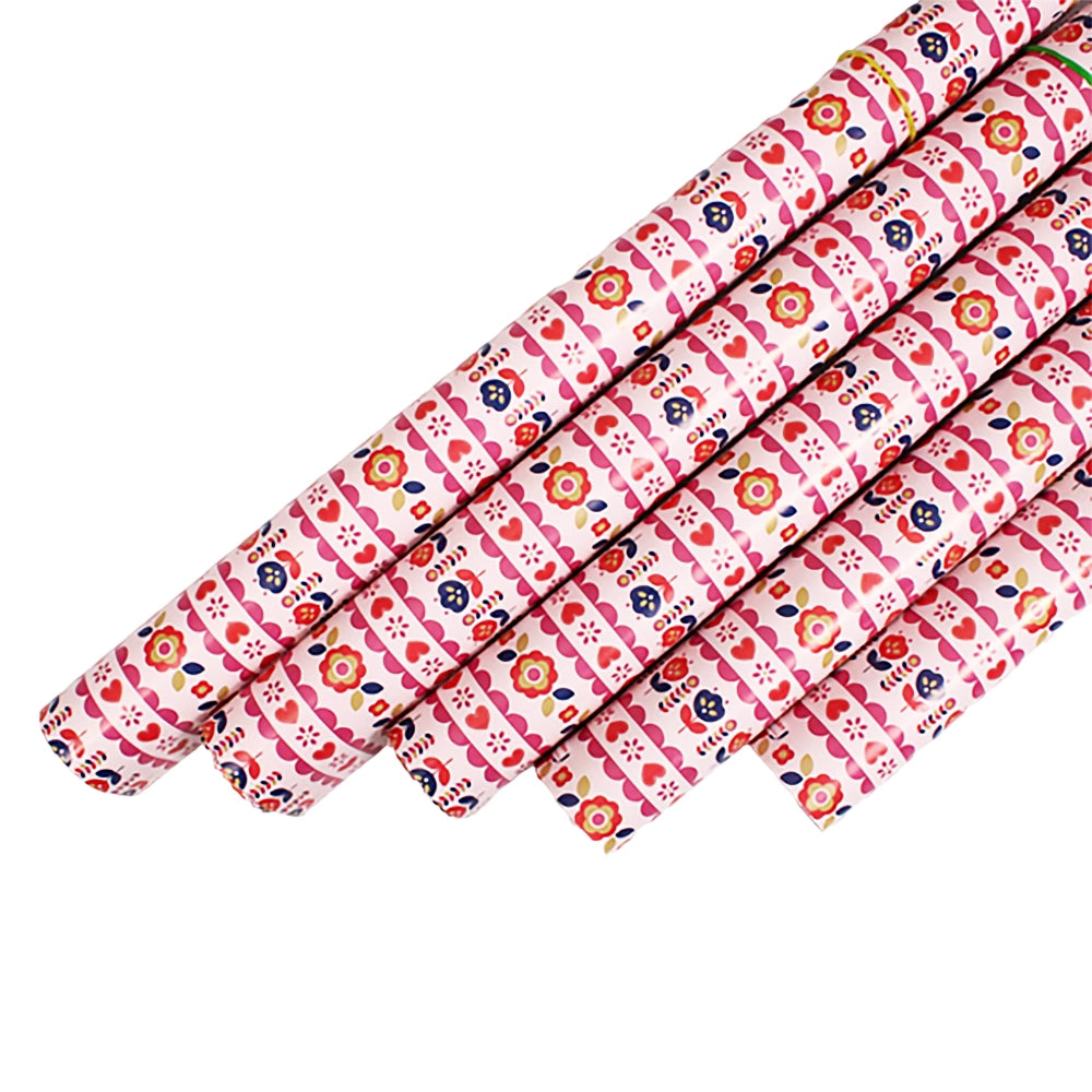 Archies Madhubani Gift Wrapping Paper Flower & Heart Printed - 5 U
