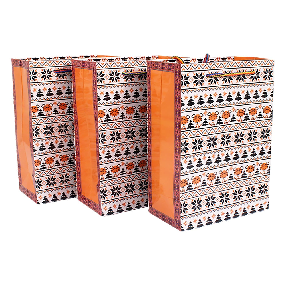 Archies Madhubani Cub Design Printed Paper Gift Bag (Small) - 3 U