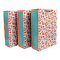 Archies Madhubani Fish & Sparrow Design Printed Paper Gift Bag (Large) - 3 U