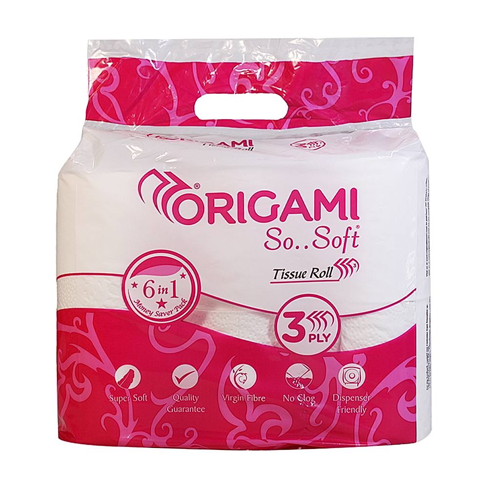 Origami So Soft 3 Ply Tissue Rolls - 6 U