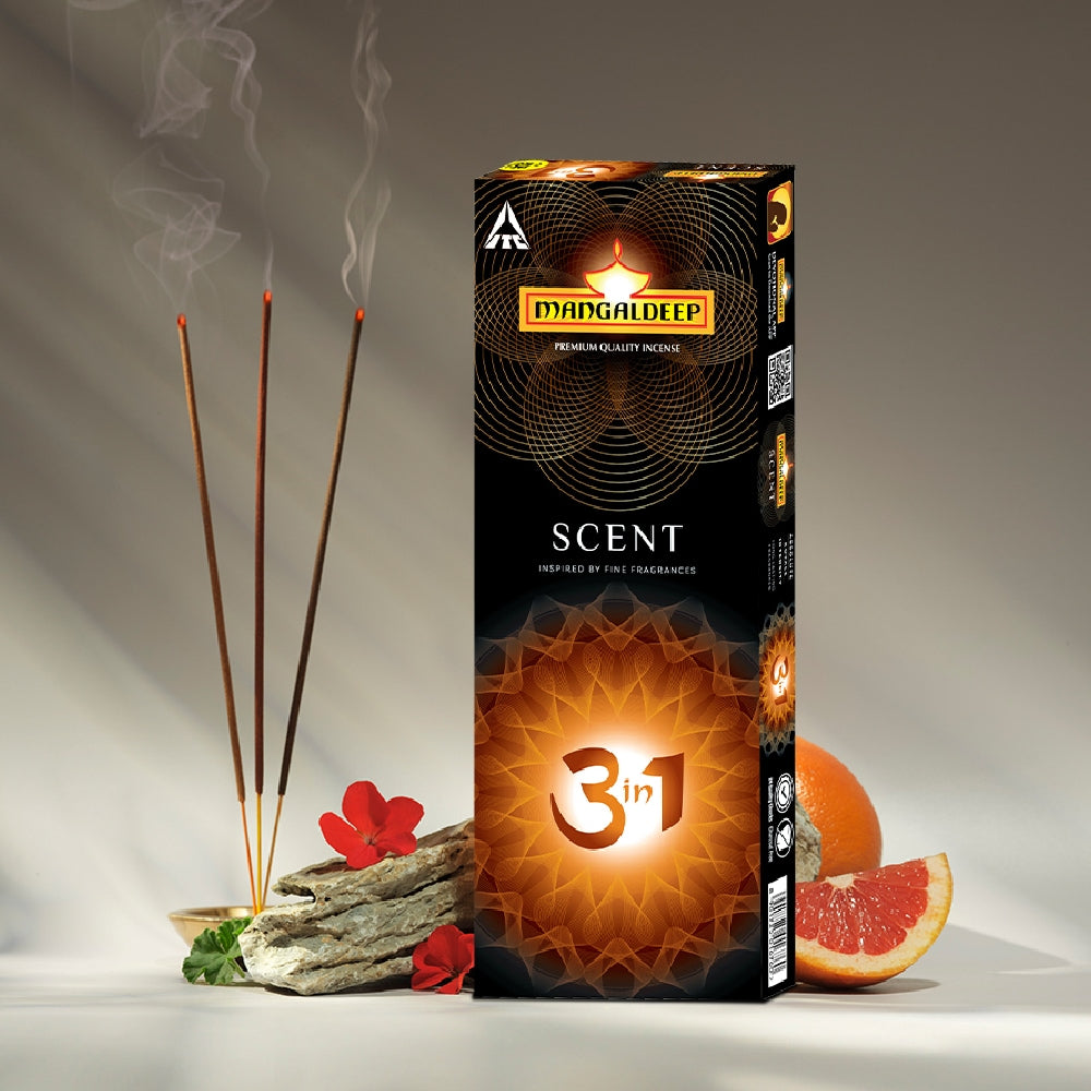 Mangaldeep 3In1 Scent Agarbatti - 213 g