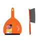 Chakaachak Home Cleaning Dustpan With Brush - Orange - 1 Unit