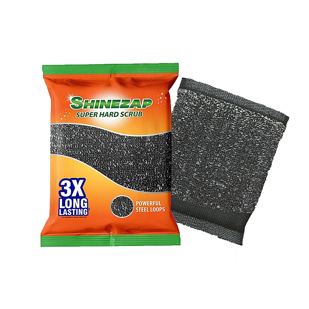 Shinezap Super Hard Utensil Cleaning Steel Scrubber - 1 Unit