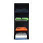 Ecosac 4 Shelf Poly Canvas Hanging Wardrobe Organiser (Black) - 65x25x15 cm - 1 U
