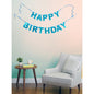 Manovedant Decorative Happy Birthday Pastel Glitter Banner: Blue - 1 U