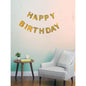 Manovedant Decorative Happy Birthday Pastel Glitter Banner: Gold - 1 U