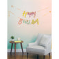 Manovedant Decorative Happy Birthday Cursive Banner: Multicolour - 1 U