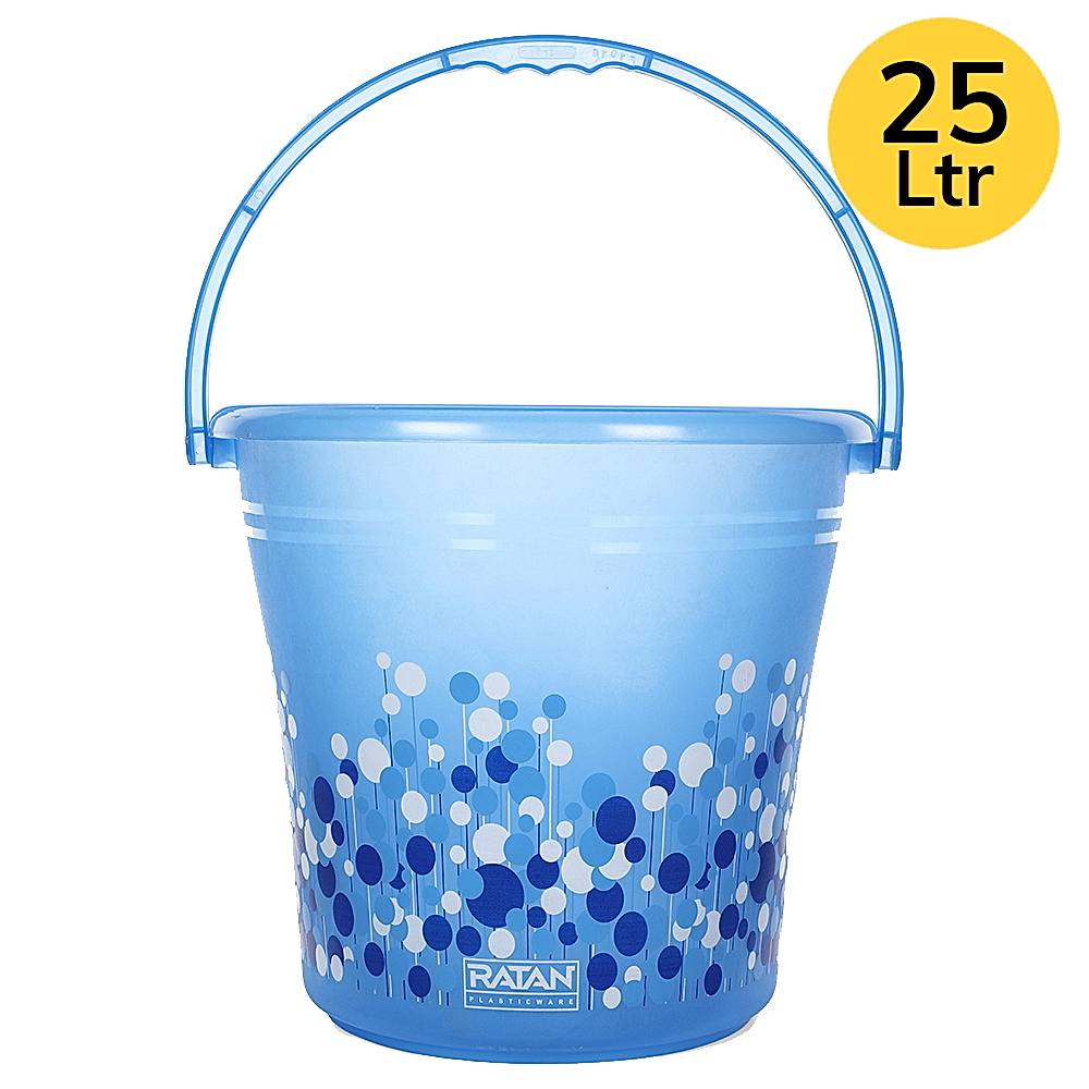 Ratan Plastic Frosty Bucket (Blue) - 25 L - 1 U