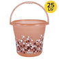 Ratan Plastic Frosty Bucket (Brown) - 25 L - 1 U