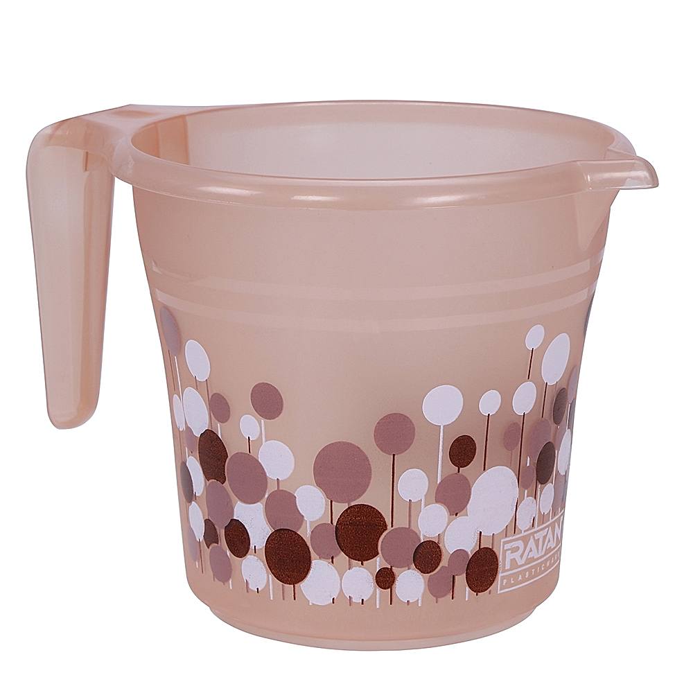 Ratan Plastic Frosty Mug (Brown) - 1 L - 1 U
