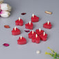 Ecraftindia Heart Shaped Rose Scented Tea Light Candles (Red) - 10 Pieces - 1 U