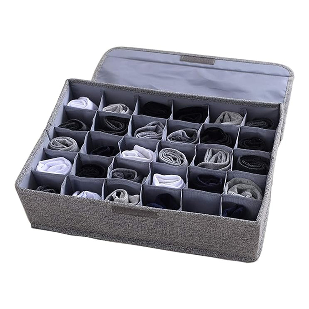 Double R Bags Foldable Socks Organiser With Lid - 43x31x26 cm - 1 U