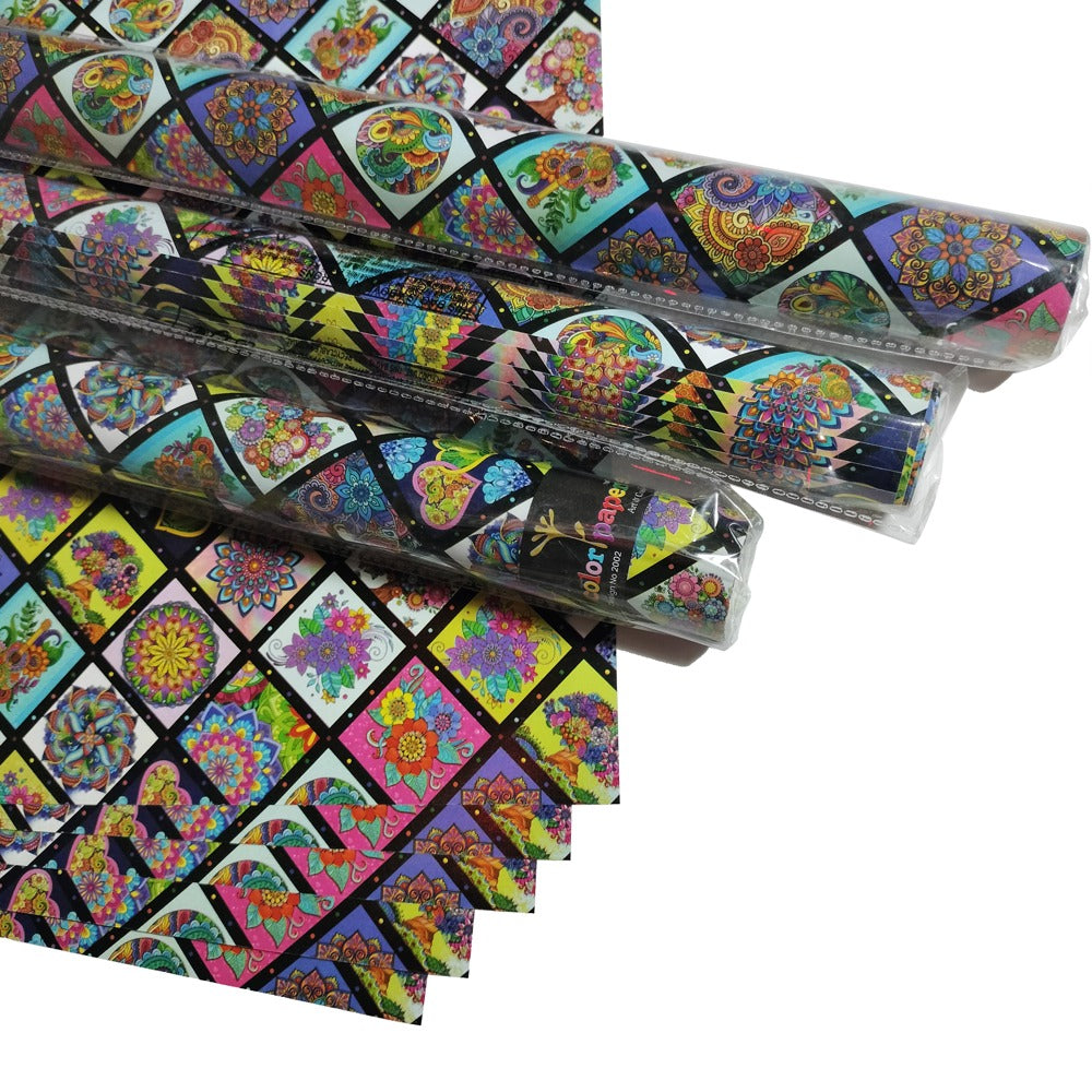 Colour Paper Gift Wrapping Paper Design2 - 5 U