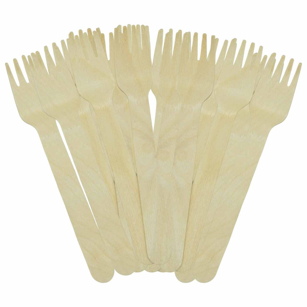 Richbond Disposables Wooden Forks Brownish 30 Pieces - 1 Unit