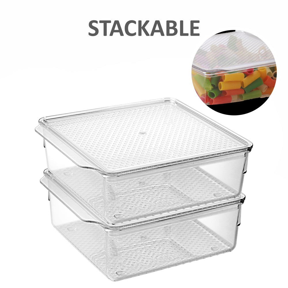 Jaipet Alexa - 04 Multipurpose Organiser With Lid (Transparent) - Set of 2 - 1 U