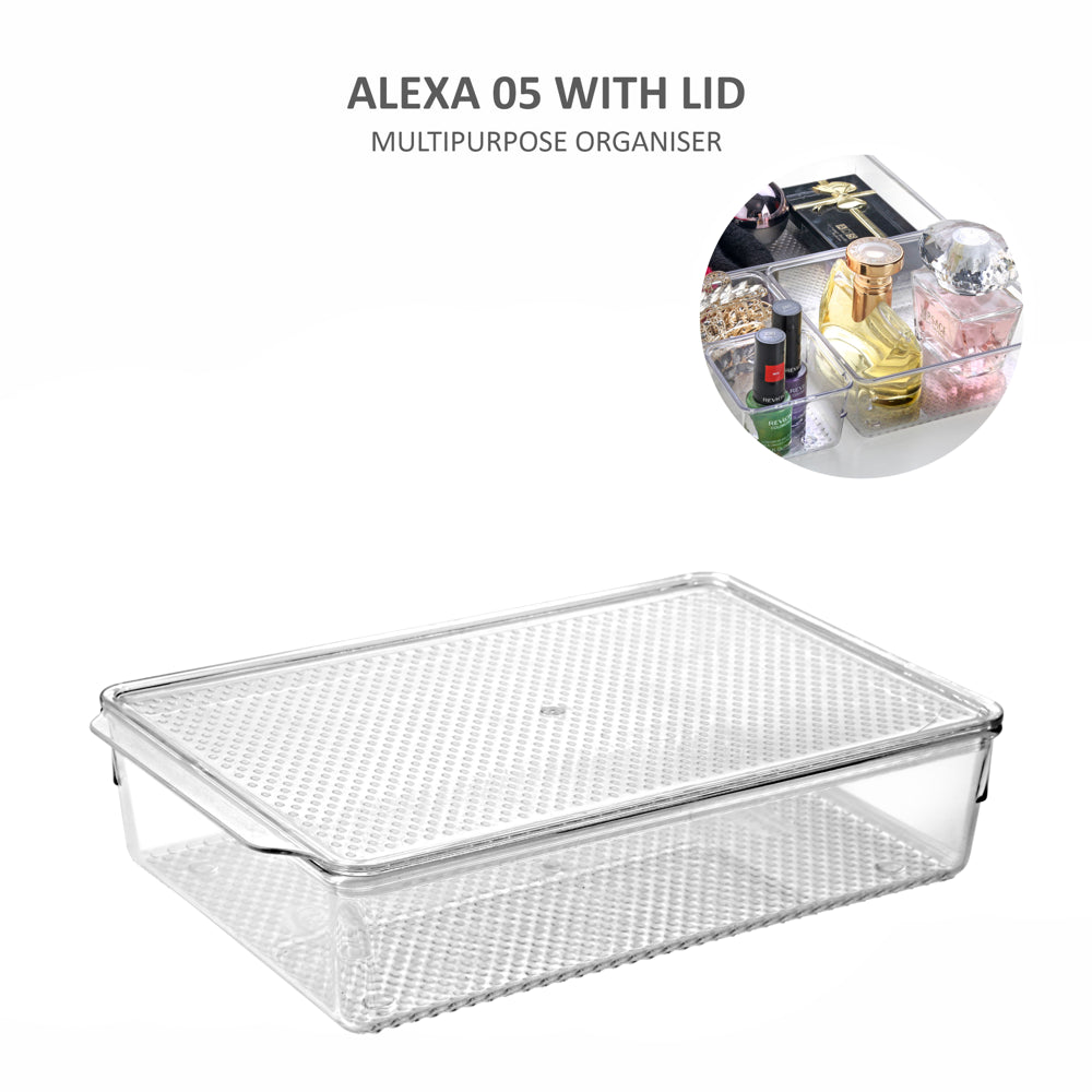 Jaipet Alexa - 05 Multipurpose Organiser With Lid (Transparent) - 1 U