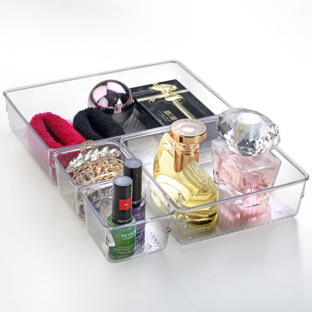 Jaipet Alexa Multipurpose Desk Organiser (Transparent) - Set Of 4 - 1 U