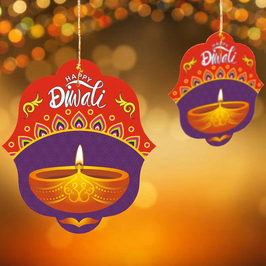 JB Homes Happy Diwali Paper Hanging Card (HG 3272) - 10 Pieces - 1 U