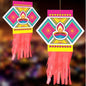 JB Homes Paper Hanging Kandeel Diya with frills (HG 3116) - 10 Pieces - 1 U