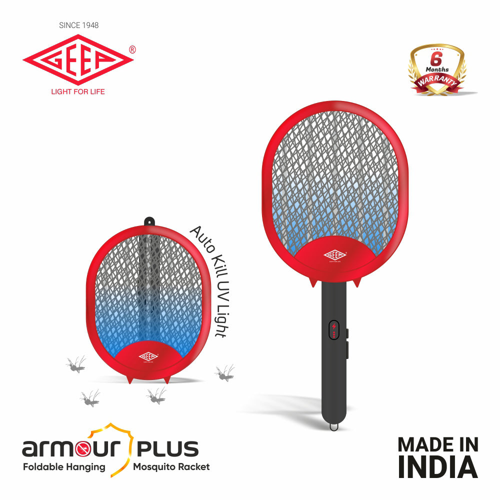 Geep Armour Plus Foldable Hanging Mosquito Racket - 1 U