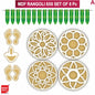 Dailyso Mdf Rangoli Stencil Combo D1 8 Inch - Pack Of 8 - 1 U
