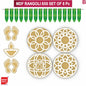 Dailyso Mdf Rangoli Stencil Combo D2 8 Inch - Pack Of 8 - 1 U