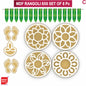 Dailyso Mdf Rangoli Stencil Combo D3 8 Inch - Pack Of 8 - 1 U