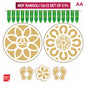 Dailyso Mdf Rangoli Stencil Combo 12 Inch D1 - Pack Of 6 - 1 U