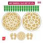 Dailyso Mdf Rangoli Stencil Combo 12 Inch D2 - Pack Of 6 - 1 U
