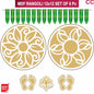 Dailyso Mdf Rangoli Stencil Combo 12 Inch D3 - Pack Of 6 - 1 U