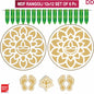 Dailyso Mdf Rangoli Stencil Combo 12 Inch D4 - Pack Of 6 - 1 U